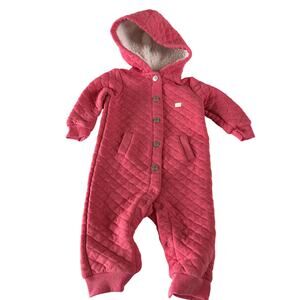 7 For All Mankind Pink Quilted Bunting - 3/6 Months